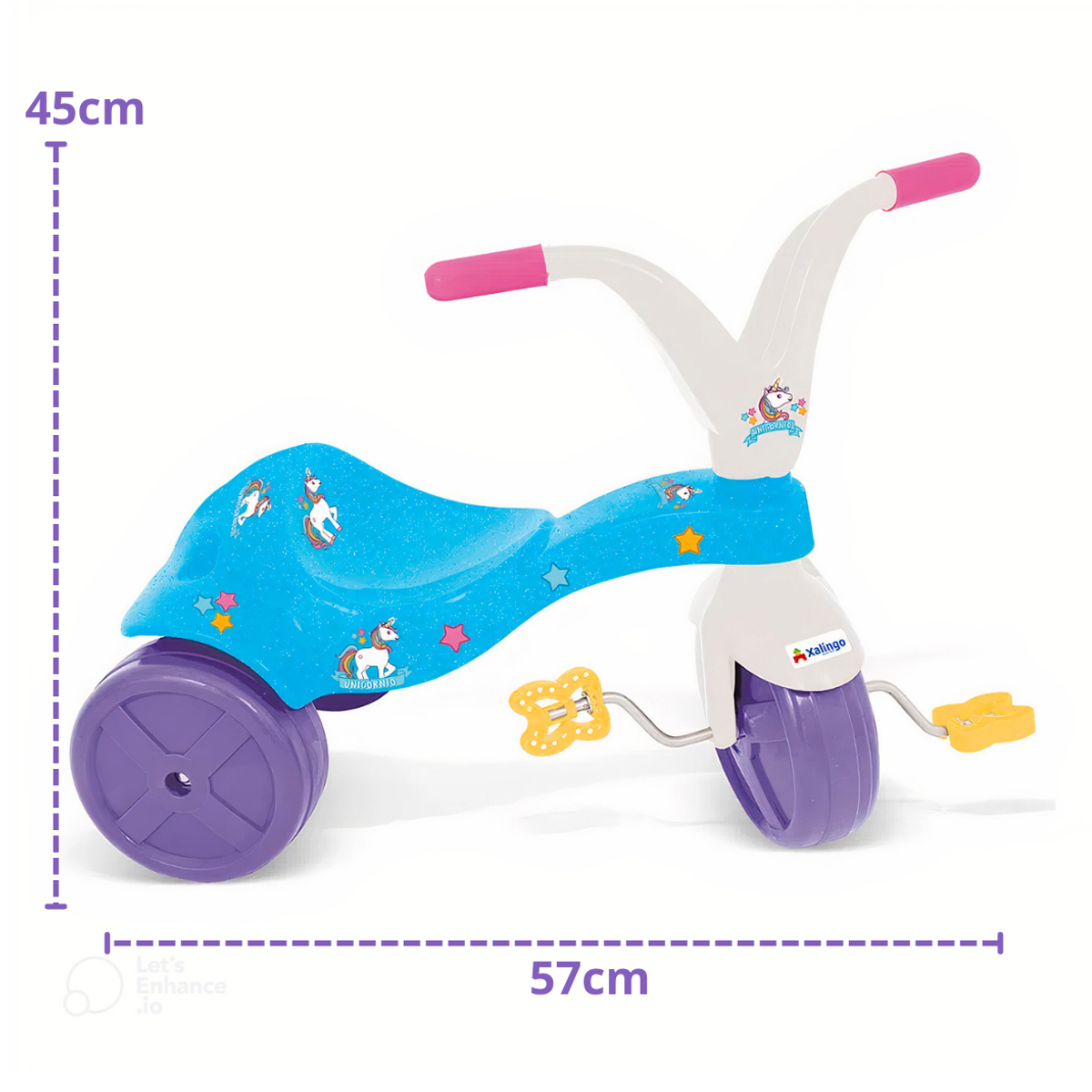 Tico Tico Triciclo Infantil Unicornio Colorido Motokinha Xalingo - 07687