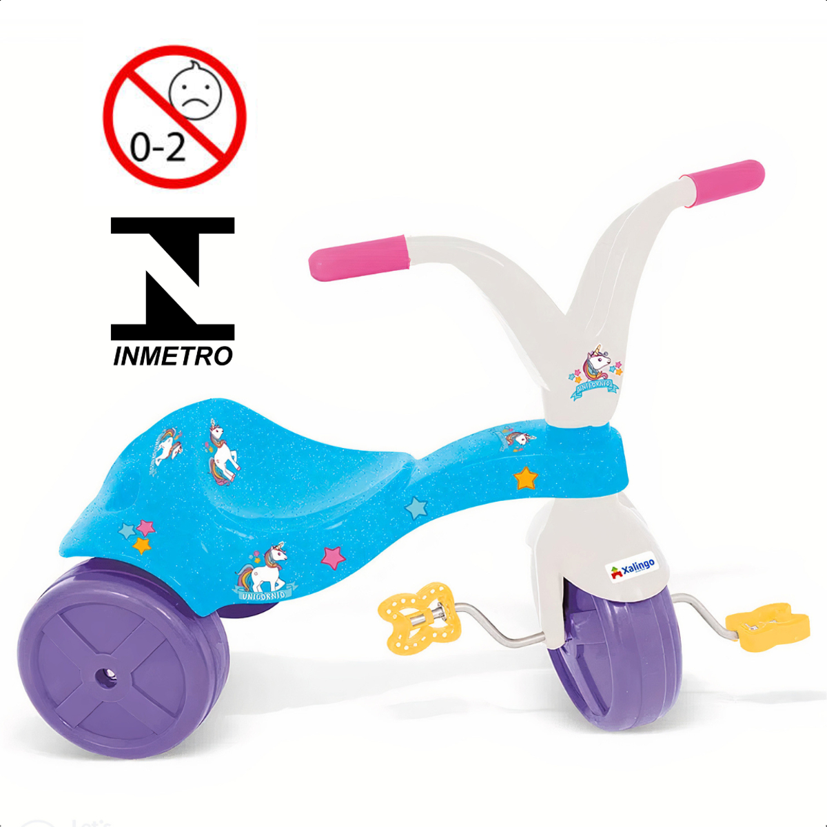 Tico Tico Triciclo Infantil Unicornio Colorido Motokinha Xalingo - 07687