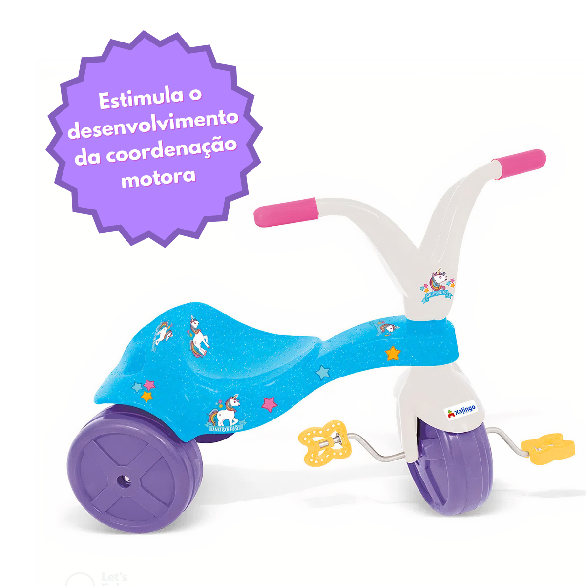 Tico Tico Triciclo Infantil Unicornio Colorido Motokinha Xalingo - 07687