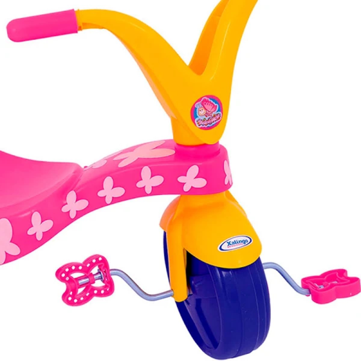 Triciclo Infantil Borboletinha Rosa Com Pedal Xalingo - 0779.8