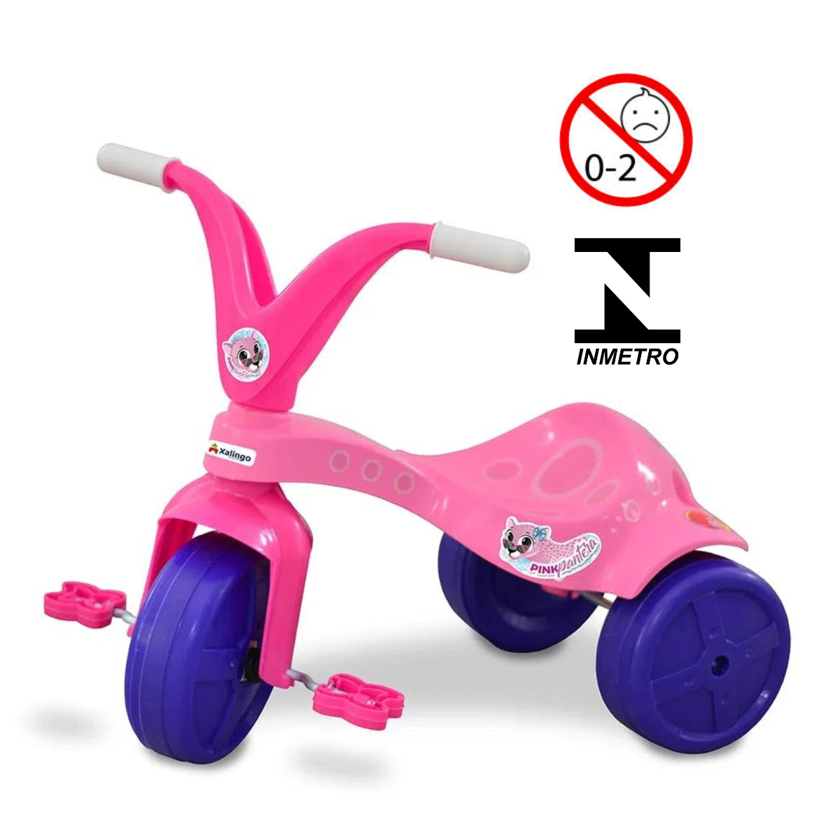 Triciclo Infantil Pink Pantera Rosa Com Pedal Xalingo - 0763.2