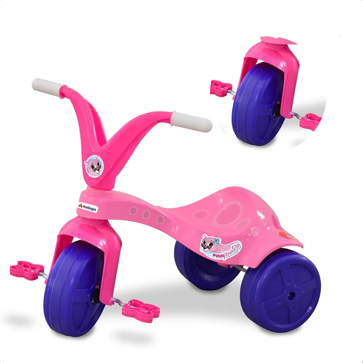 Triciclo Infantil Pink Pantera Rosa Com Pedal Xalingo - 0763.2