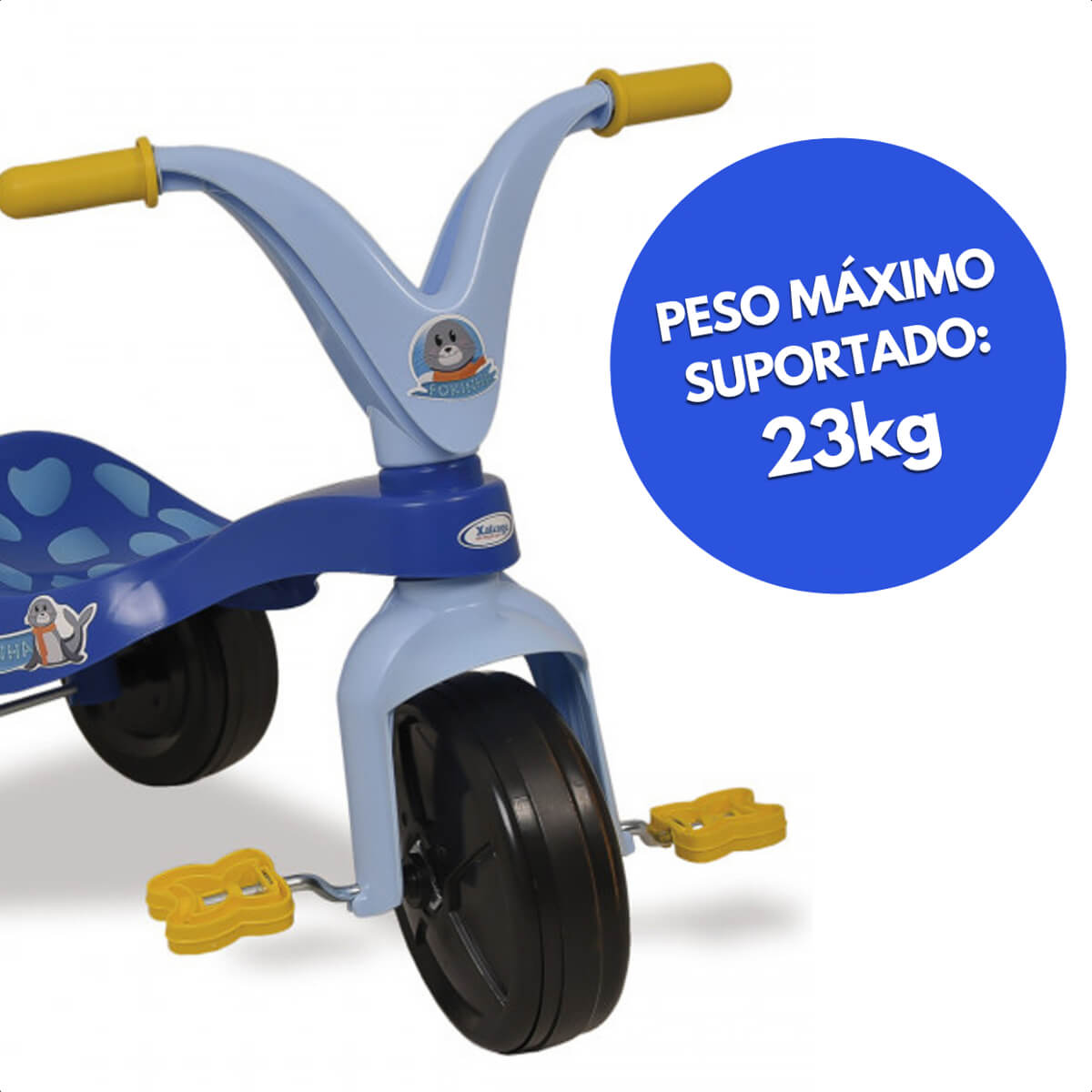 Triciclo Intantil Fokinha Azul Com Pedal Xalingo - 0767.6