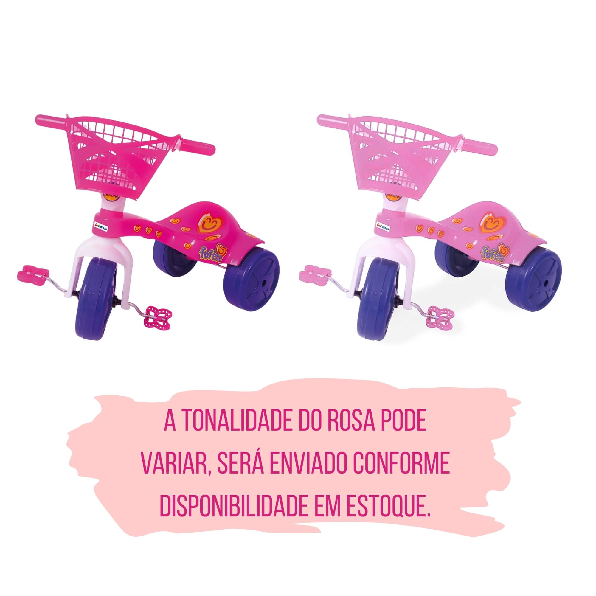 Triciclo Infantil Fofete Com Cestinha Com Pedal Tico Tico Xalingo - 0766.5