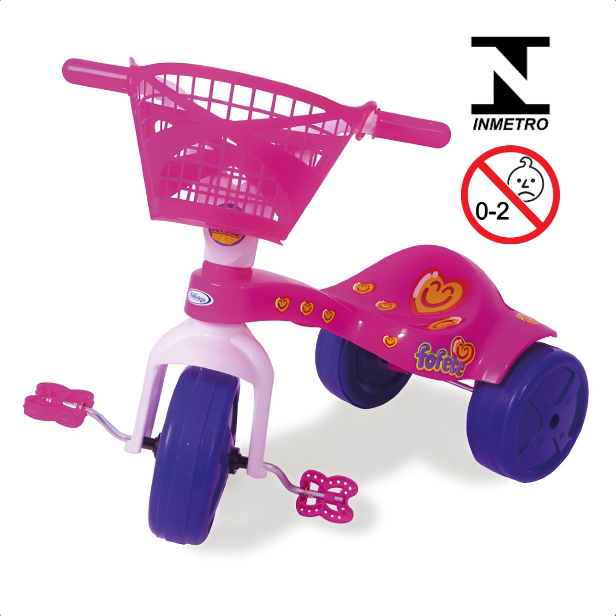 Triciclo Infantil Fofete Com Cestinha Com Pedal Tico Tico Xalingo - 0766.5