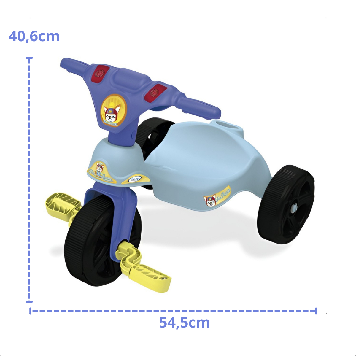Triciclo Infantil Fox Racer Azul com Pedal Xalingo - 0772.1