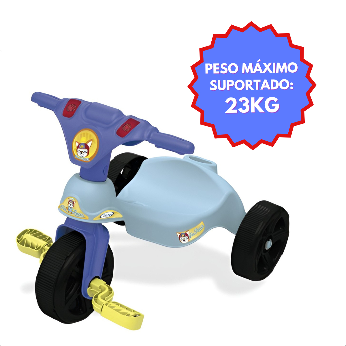 Triciclo Infantil Fox Racer Azul com Pedal Xalingo - 0772.1