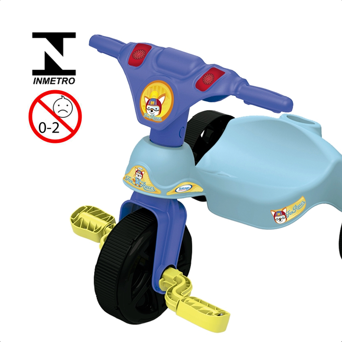 Triciclo Infantil Fox Racer Azul com Pedal Xalingo - 0772.1