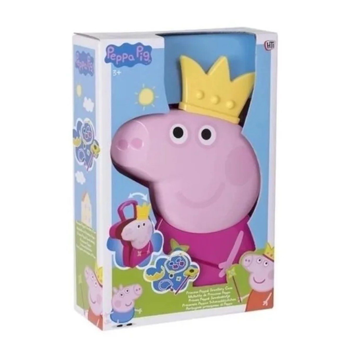 Brinquedo Infantil Maleta Peppa Pig Joias Princesa Fada com Coroa e Varinha Multikids - BR1302