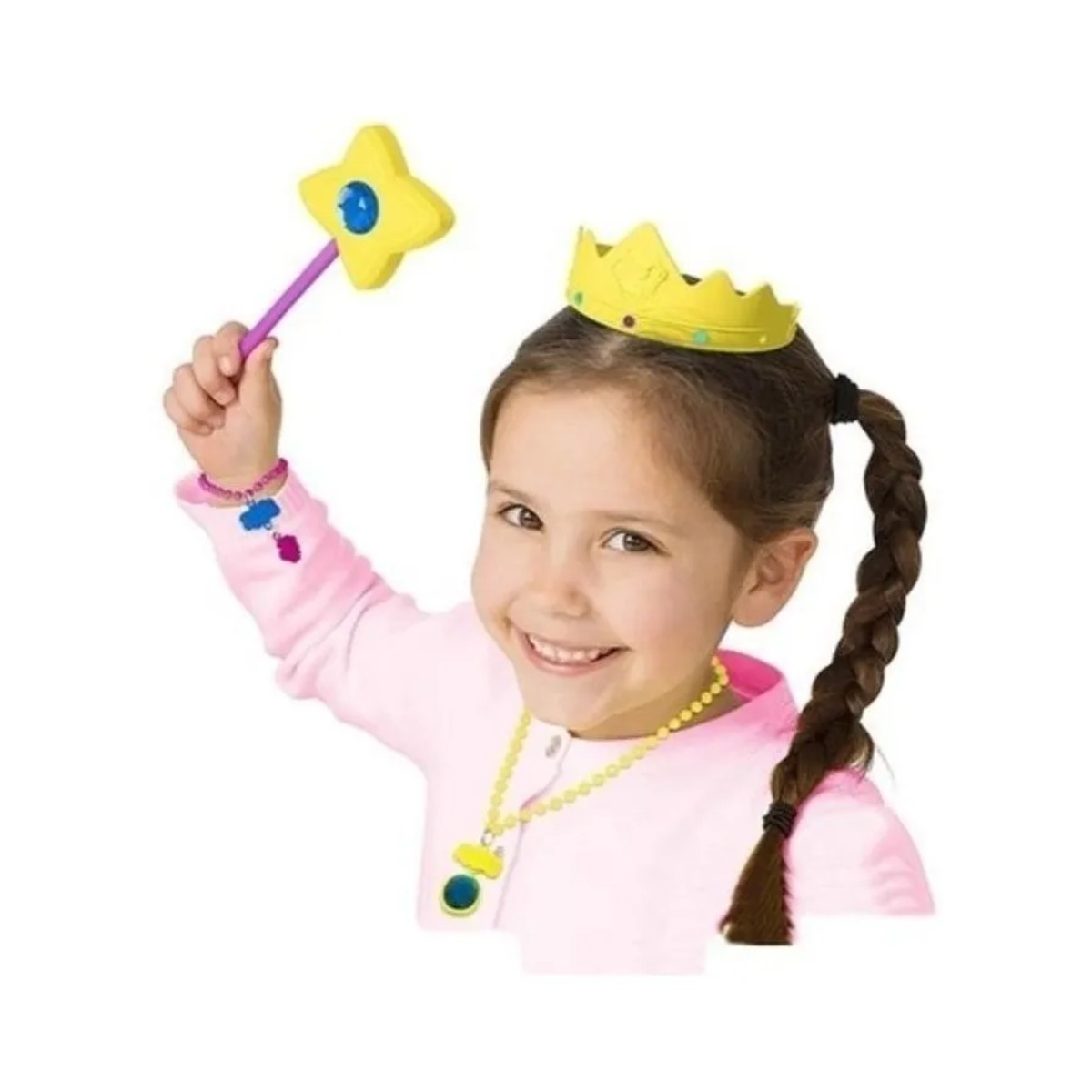 Brinquedo Infantil Maleta Peppa Pig Joias Princesa Fada com Coroa e Varinha Multikids - BR1302