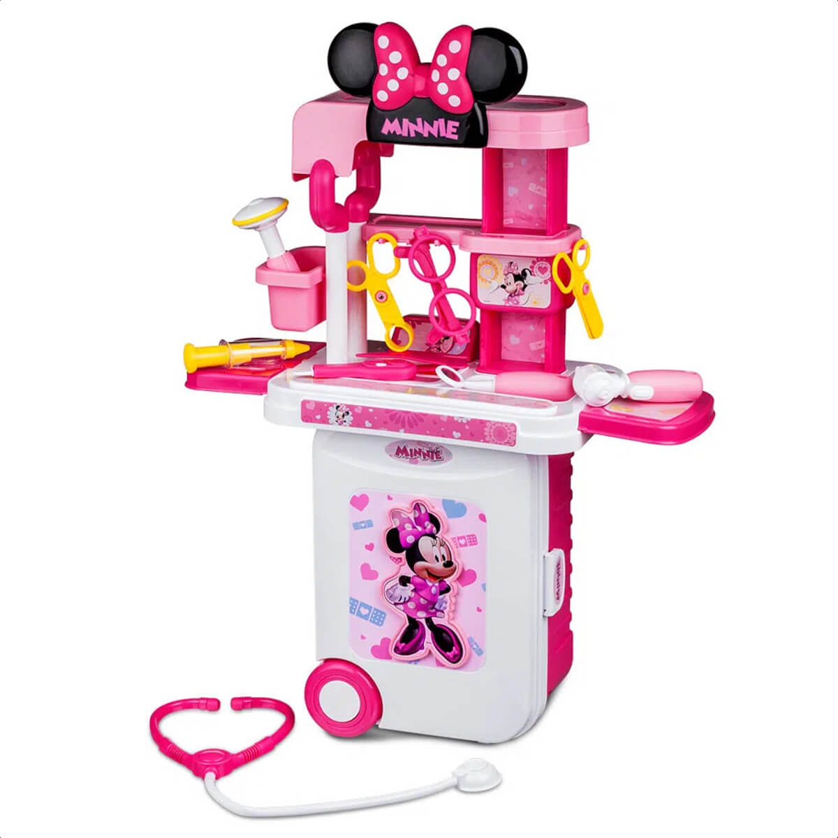 Maleta de Viagem Minnie Médico Play Set 3 em 1 Multikids - BR1296