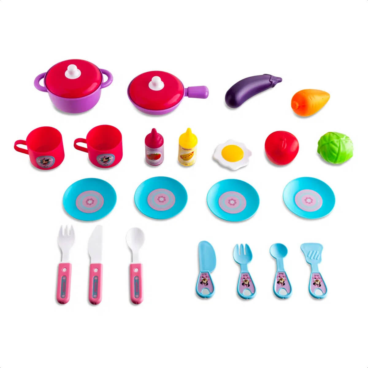 Maleta de Viagem Minnie Cozinha Play Set 3 em 1 Multikids - BR1298