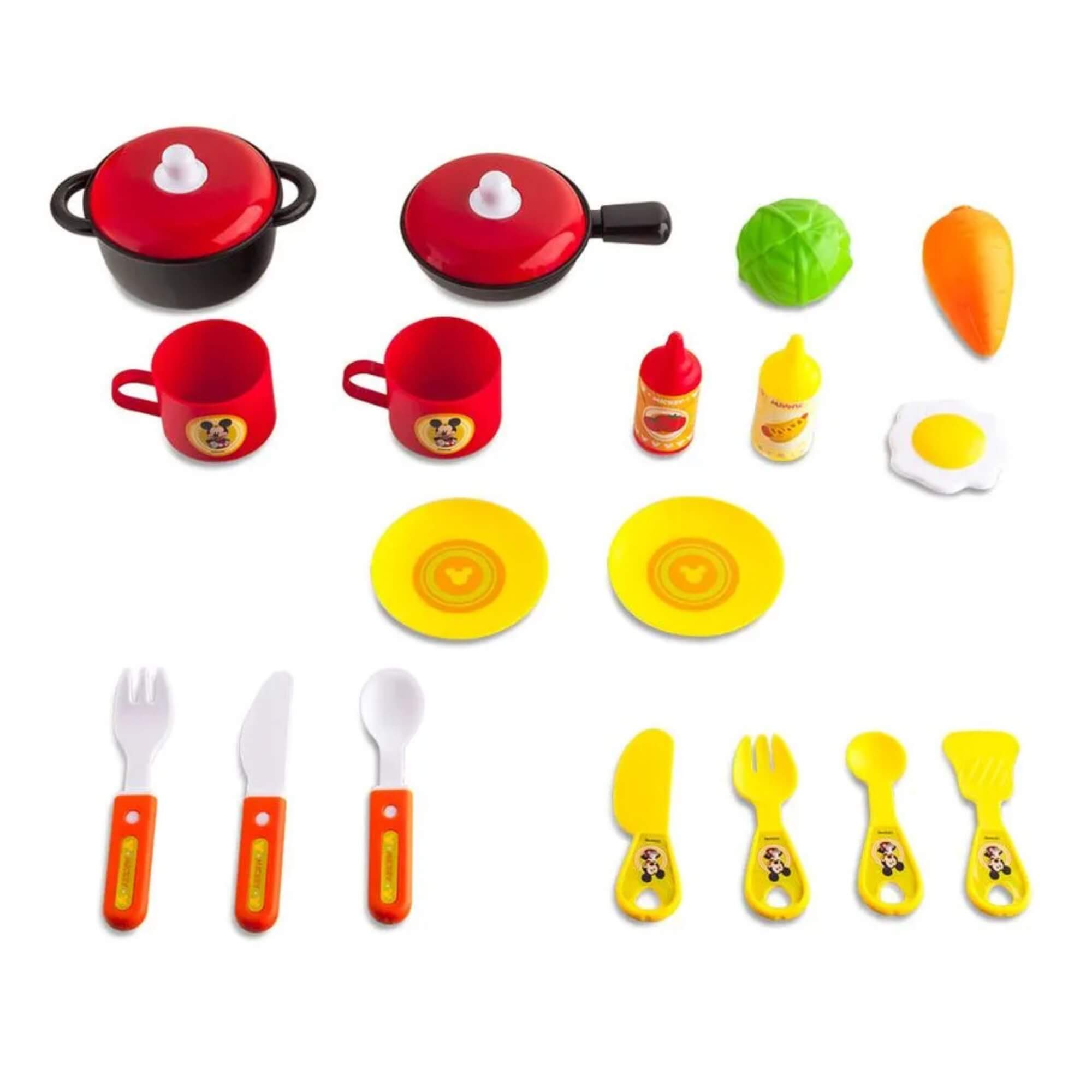 Mochila 2 em 1 Kit Playset Mickey Cozinha com Acessórios Multikids - BR1299