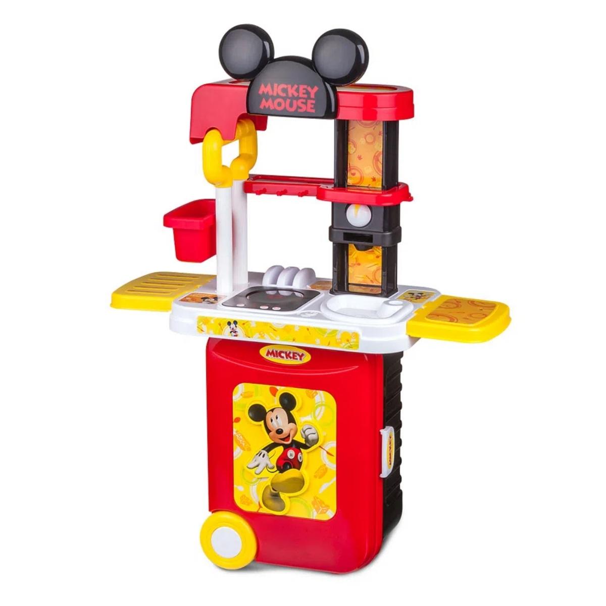 Maleta de Viagem Mickey Cozinha Play Set 3 em 1 Multikids - BR1300