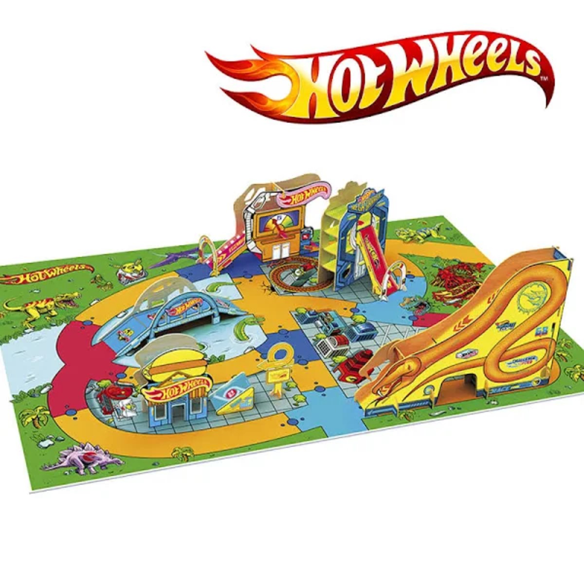 Quebra-Cabeça Playset Cidade Cobra Hot Wheels 81 Peças Xalingo - 2320.9