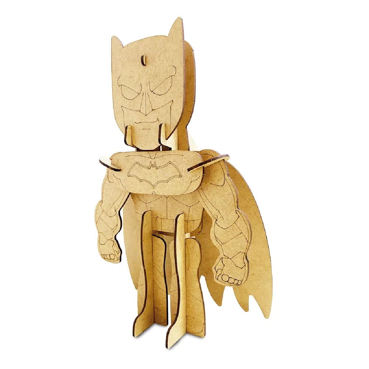Quebra-Cabeça 3D Boneco Batman MDF Para Colorir 18 Peças Xalingo - 5354.3