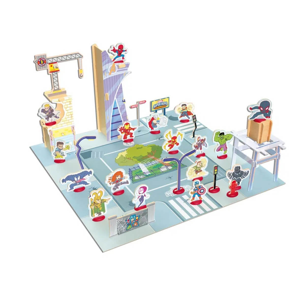 Brinquedo de Montar Playset SuperHero Adventures 99 peças Xalingo - 53954