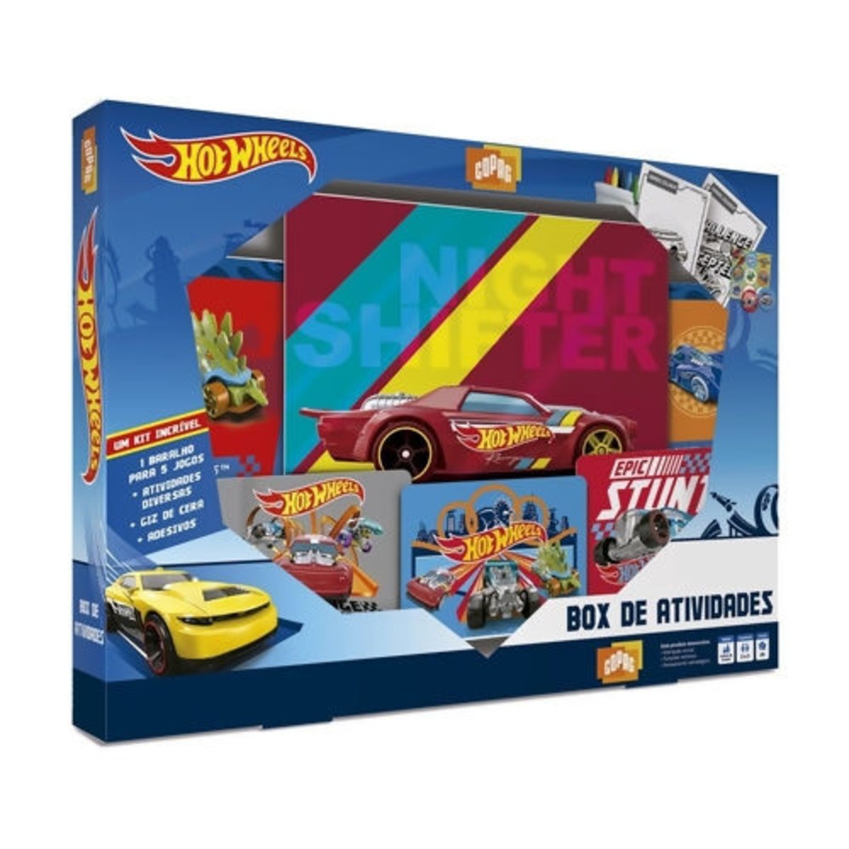 Box de Atividades e Jogos Hot Wheels Copag - 90945