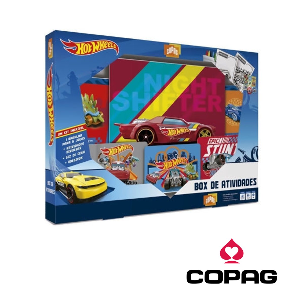 Box de Atividades e Jogos Hot Wheels Copag - 90945