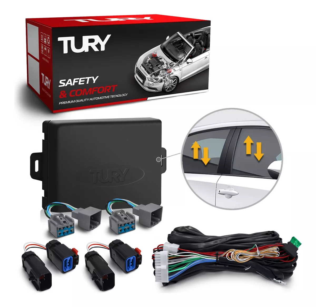 Módulo de Vidro com Antiesmagante Dodge / RAM Tury PRO4.36LONGH