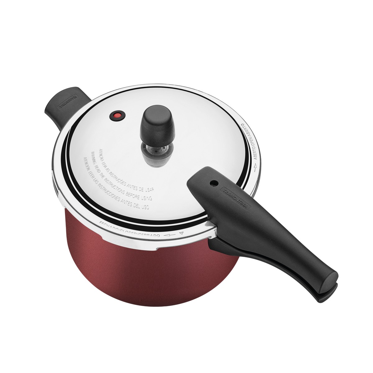 Panela de Pressão 4,5L Vancouver Antiaderente Vermelho Tramontina - 20582720
