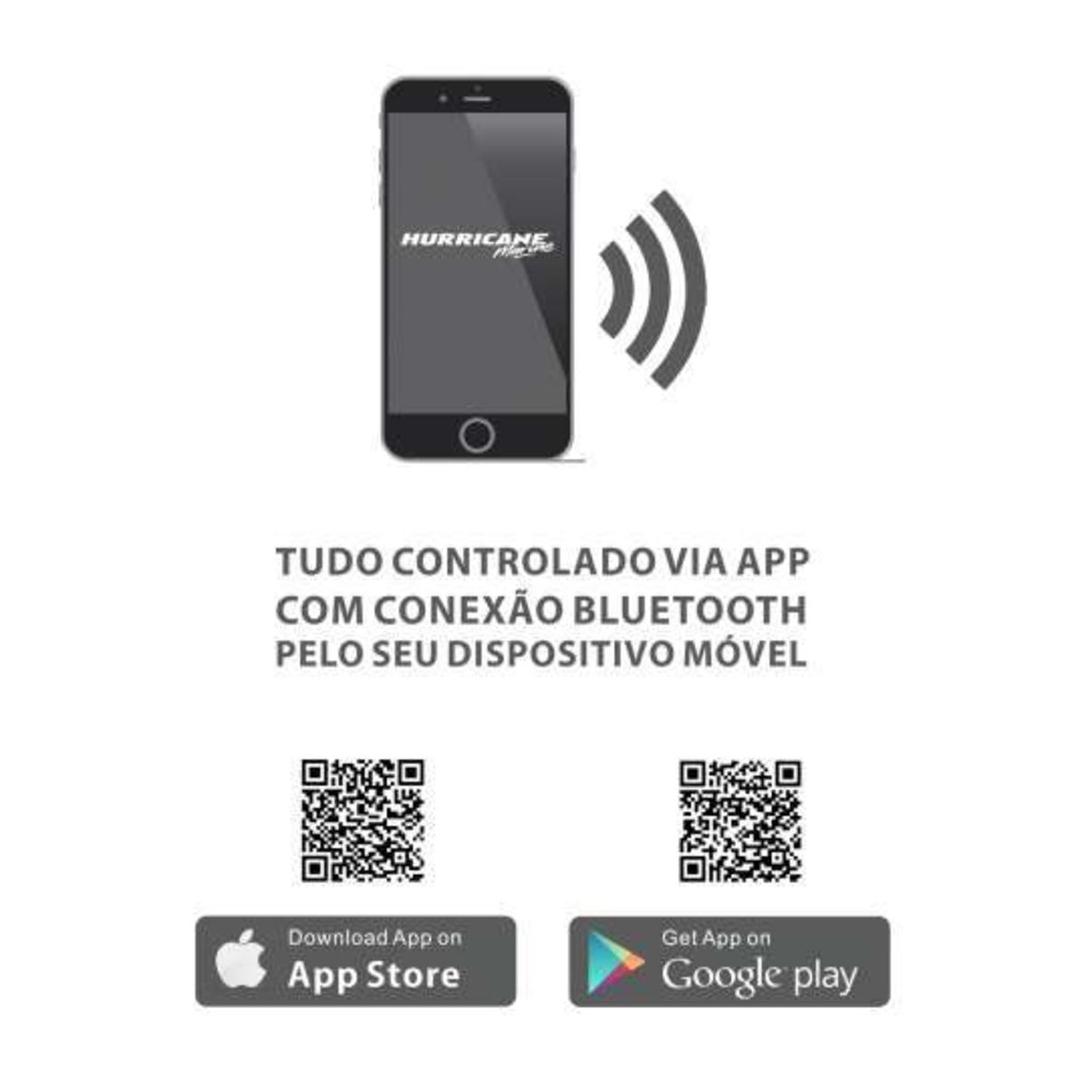 MP3 Nautico Marinizado HRM 620 Bluetooth e Controle por APP Hurricane - RA10000023
