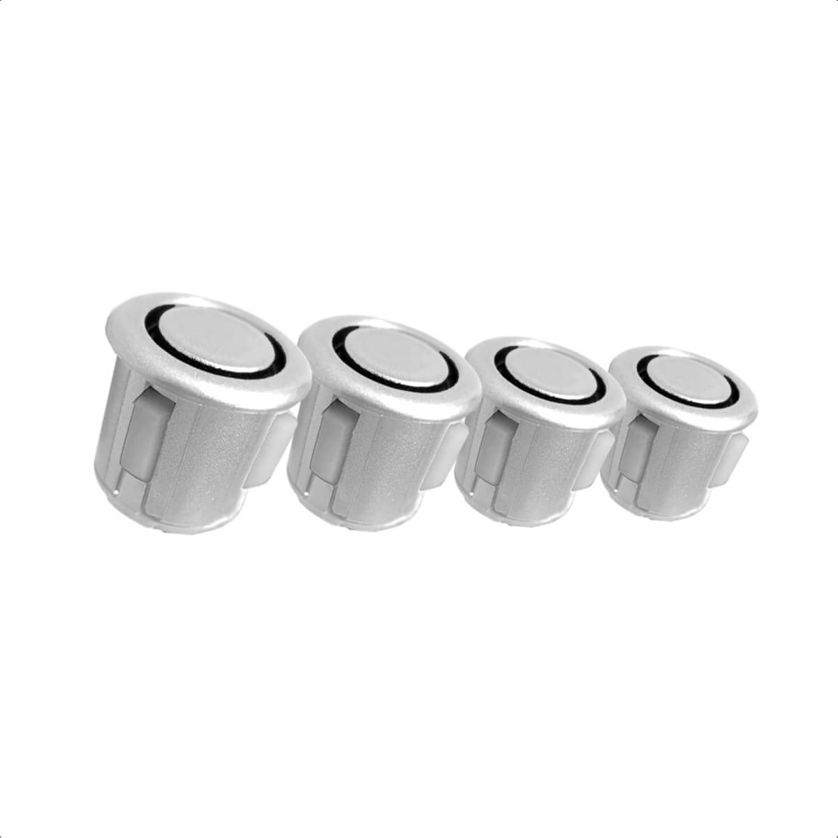 Sensor de Estacionamento Automotivo Carro Ajuste Automático 4 Sensores Prata Roadstar - RS204BR