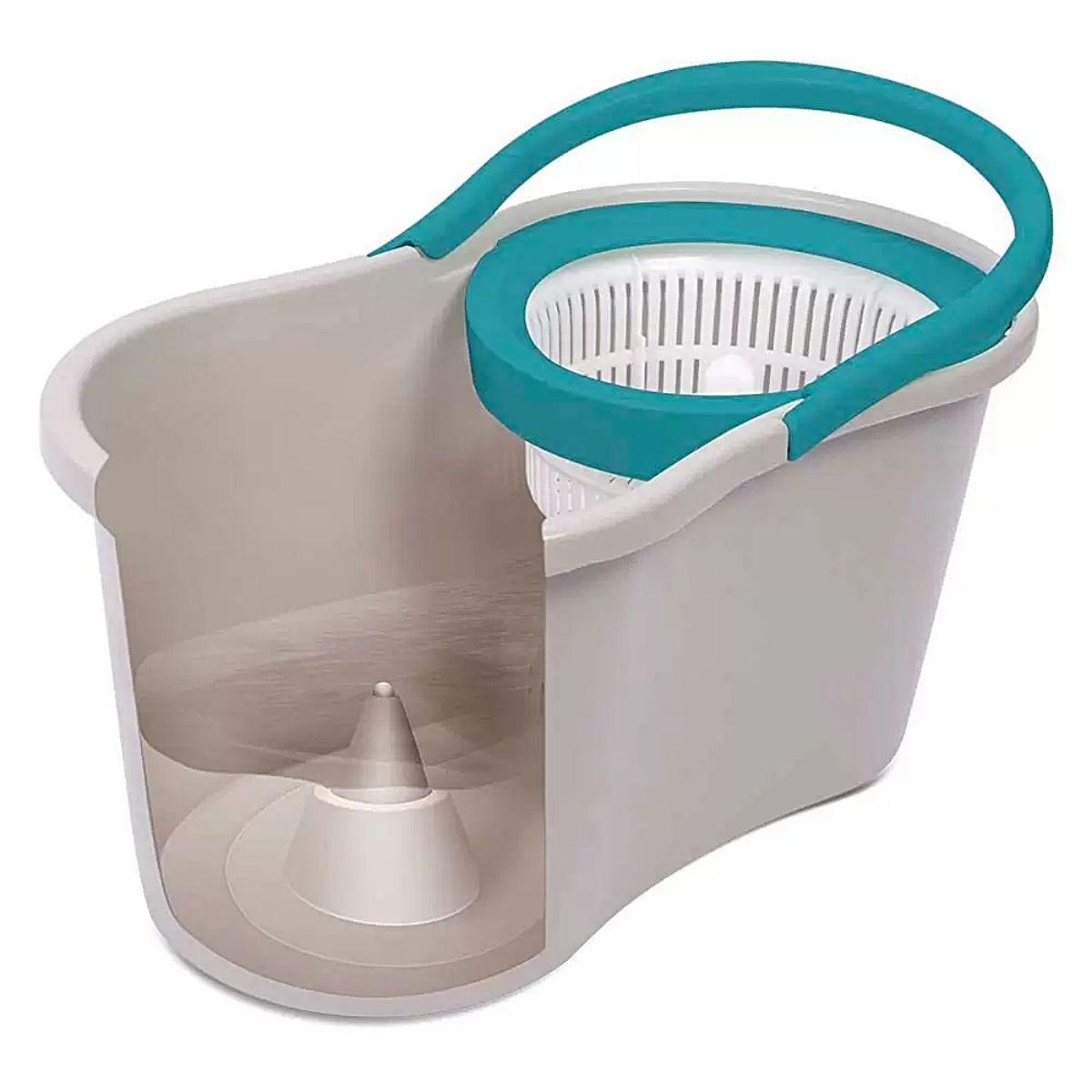 Mop Giratório 12L com Centrifuga Com 1 Refil Microfibras Alças Flexíveis Alça para Transporte Multilaser HO059