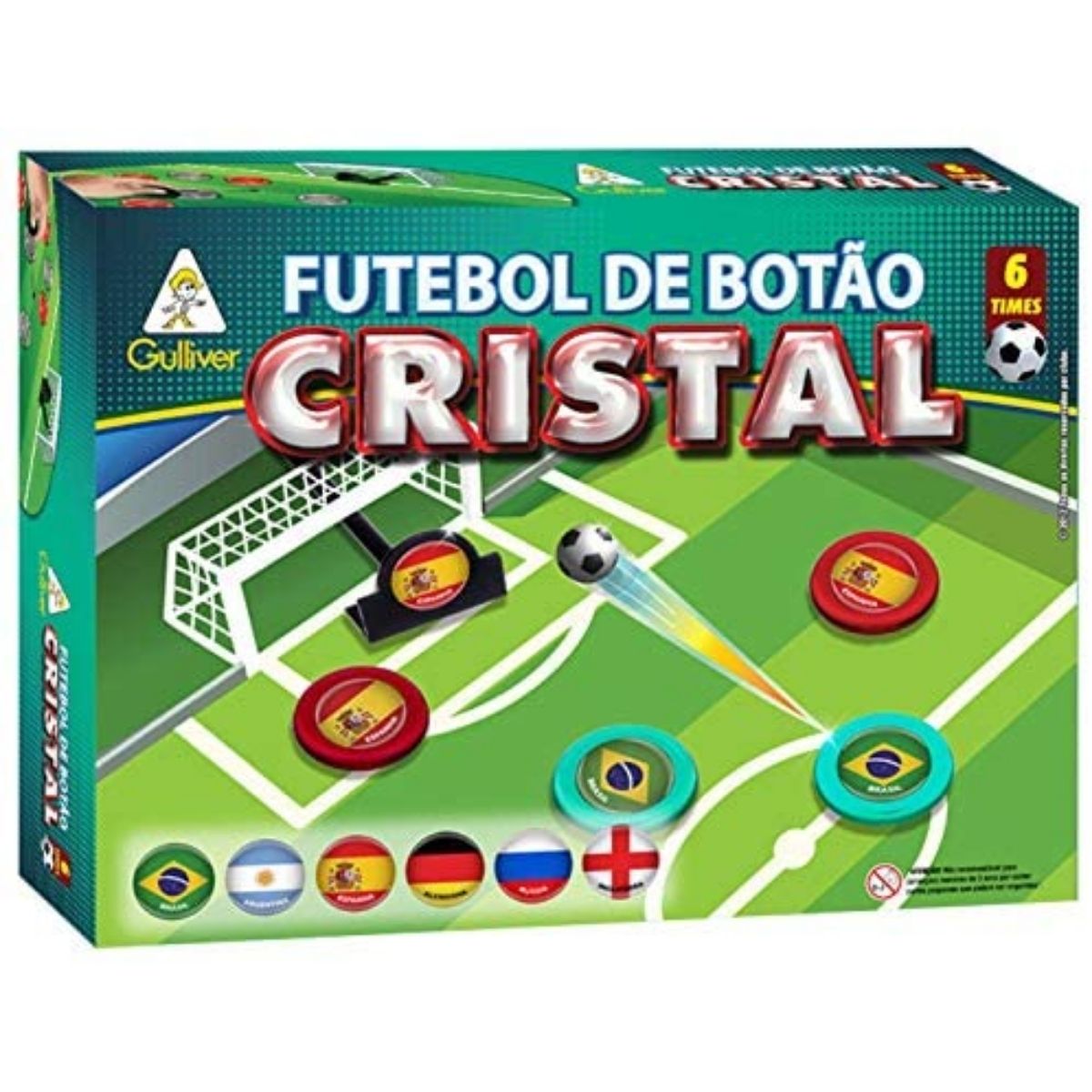Futebol de Botão Cristal 6 Times Gulliver - 0350