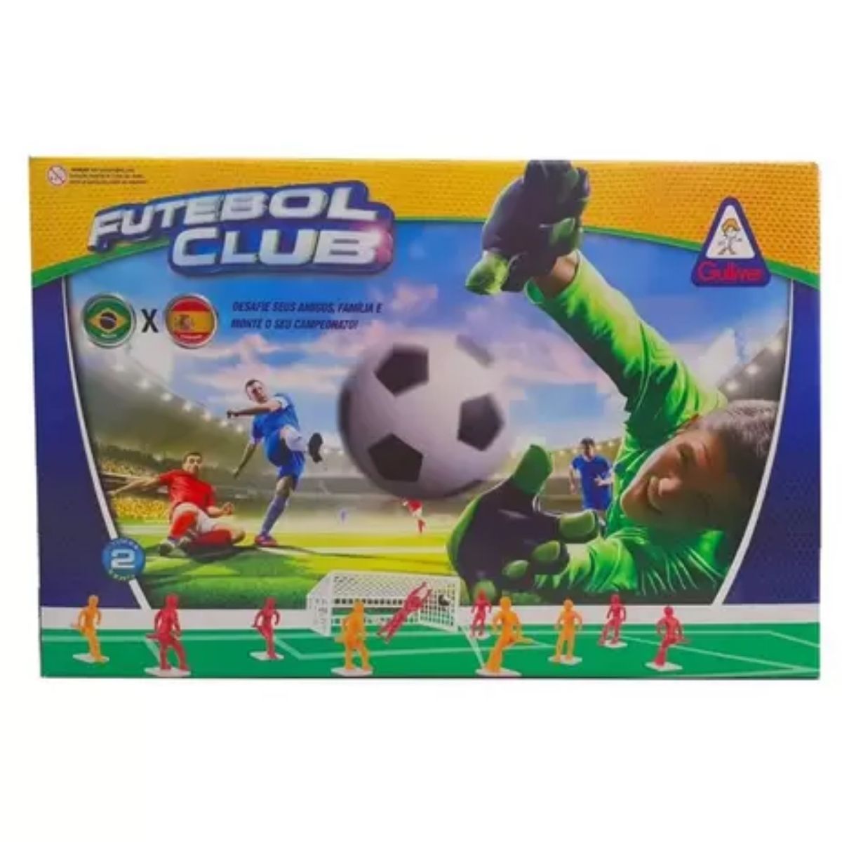 Brinquedo Futebol Club Seleções Brasil x Espanha Gulliver - 1904