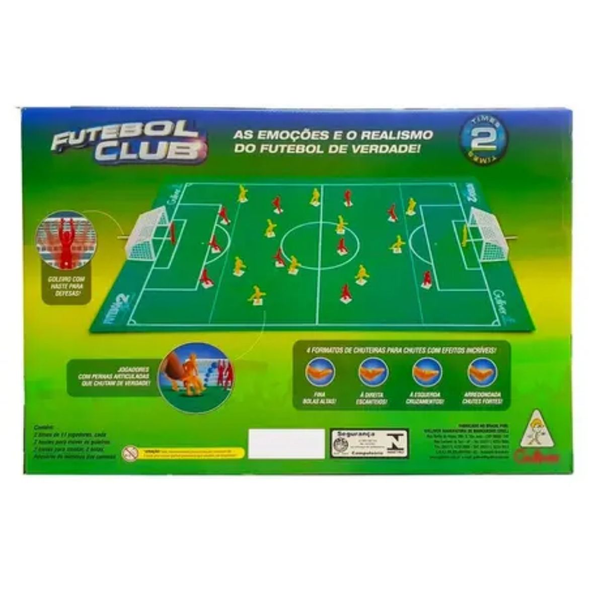 Brinquedo Futebol Club Seleções Brasil x Espanha Gulliver - 1904