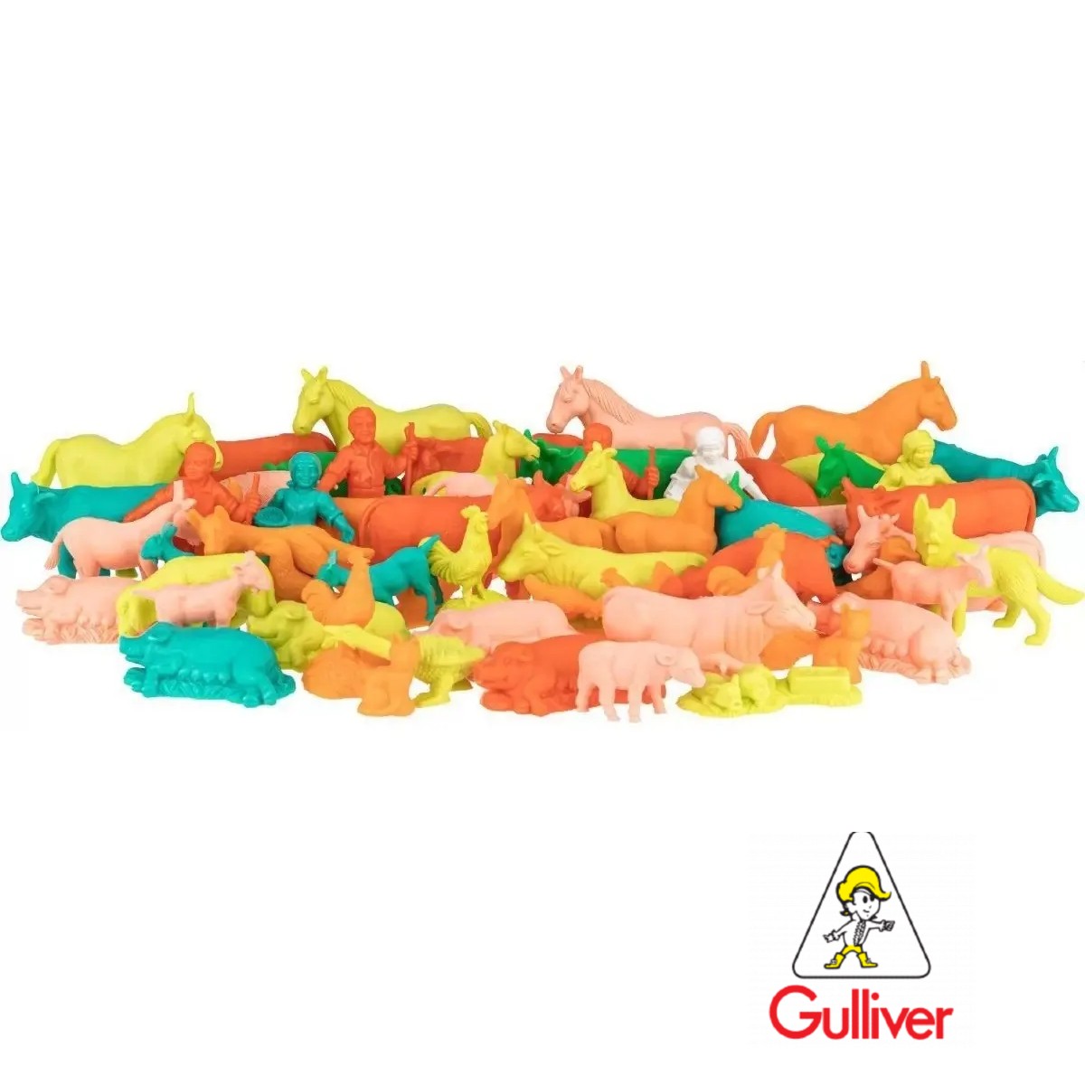 Balde Fazendinha com 40 Figuras Coloridas Gulliver - 1012