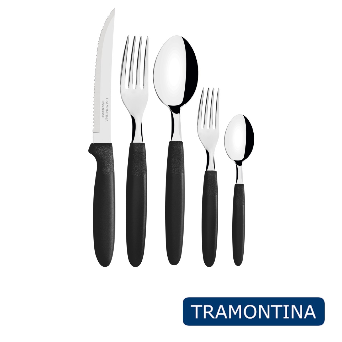 Faqueiro Ipanema 30 Peças com Lâmina de Aço Inox Preto Tramontina - 23398088