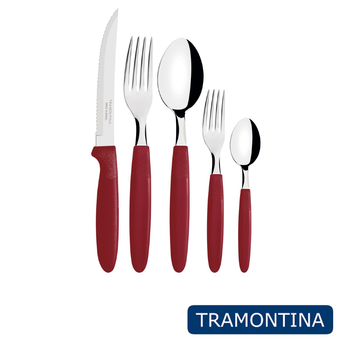 Faqueiro Ipanema 30 Peças Com Lâmina de Aço Inox Vermelho Tramontina - 23398788