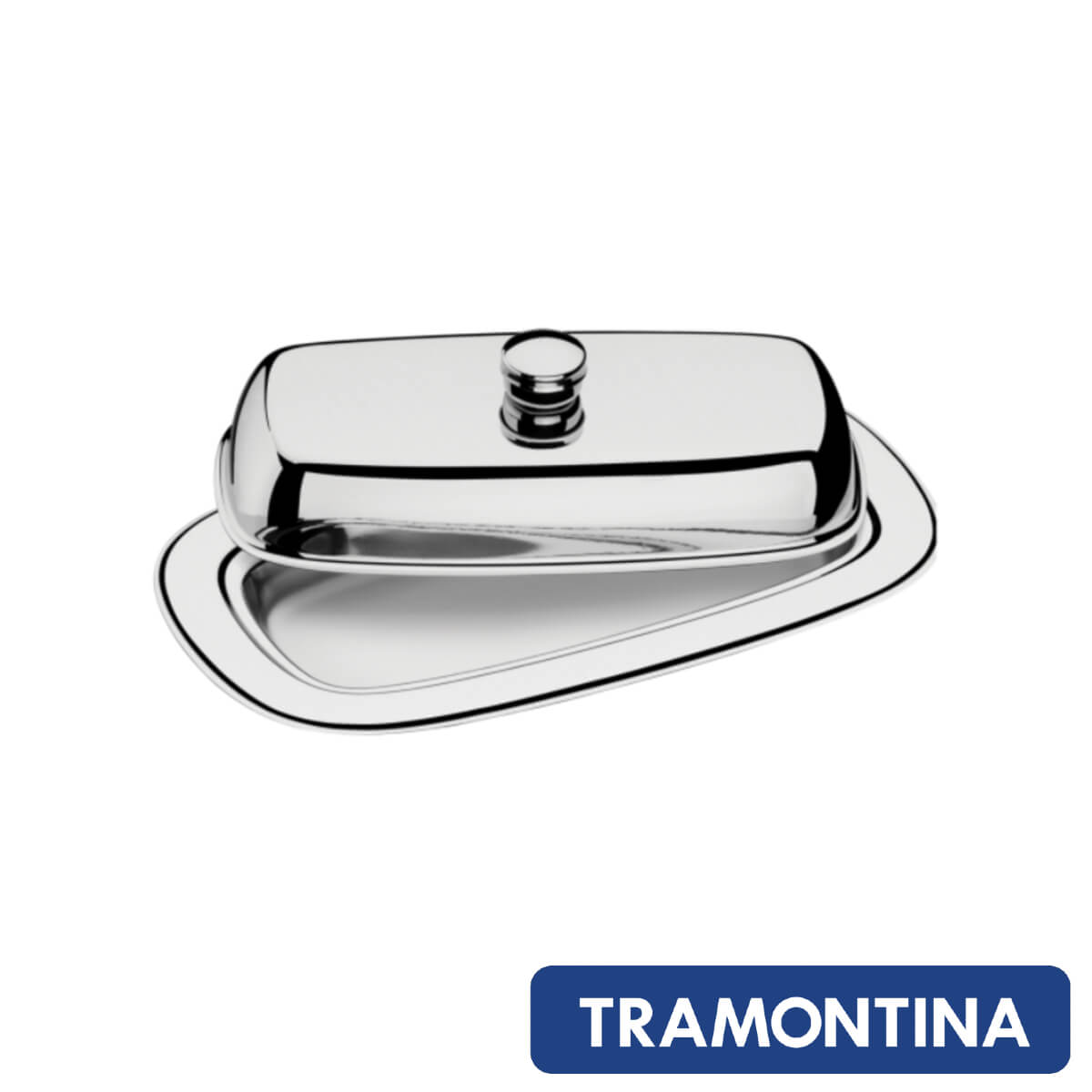 Manteigueira Service Retangular em Aço Inox com Tampa Tramontina - 61424000