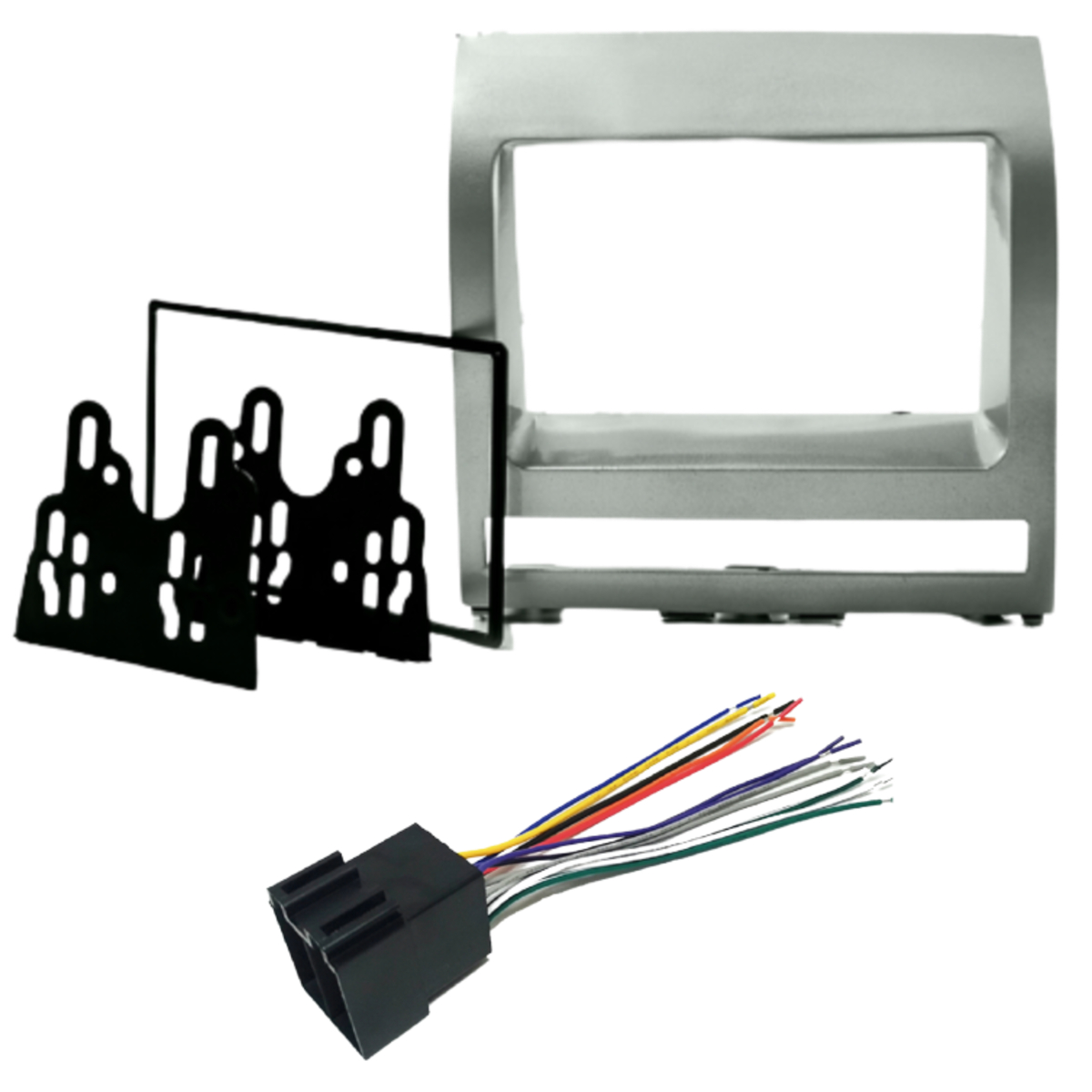 Kit de Instalação Multimídia Fiat Idea/Palio/Siena/Strada 2002-2011 2 Din Prata Expex -EKTFT002