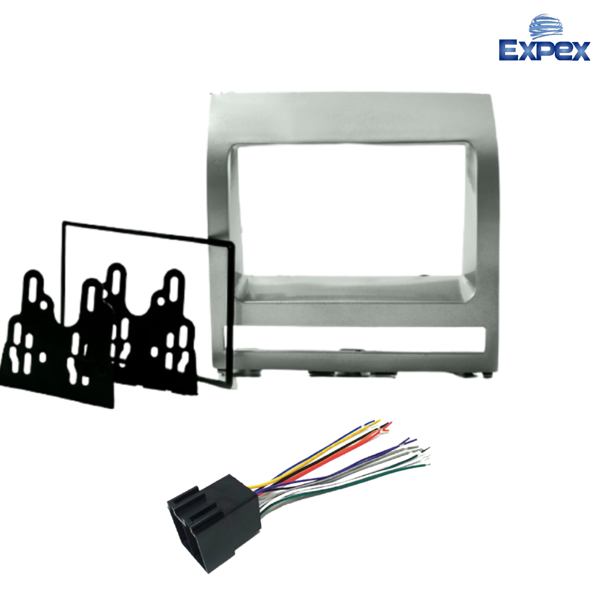 Kit de Instalação Multimídia Fiat Idea/Palio/Siena/Strada 2002-2011 2 Din Prata Expex -EKTFT002