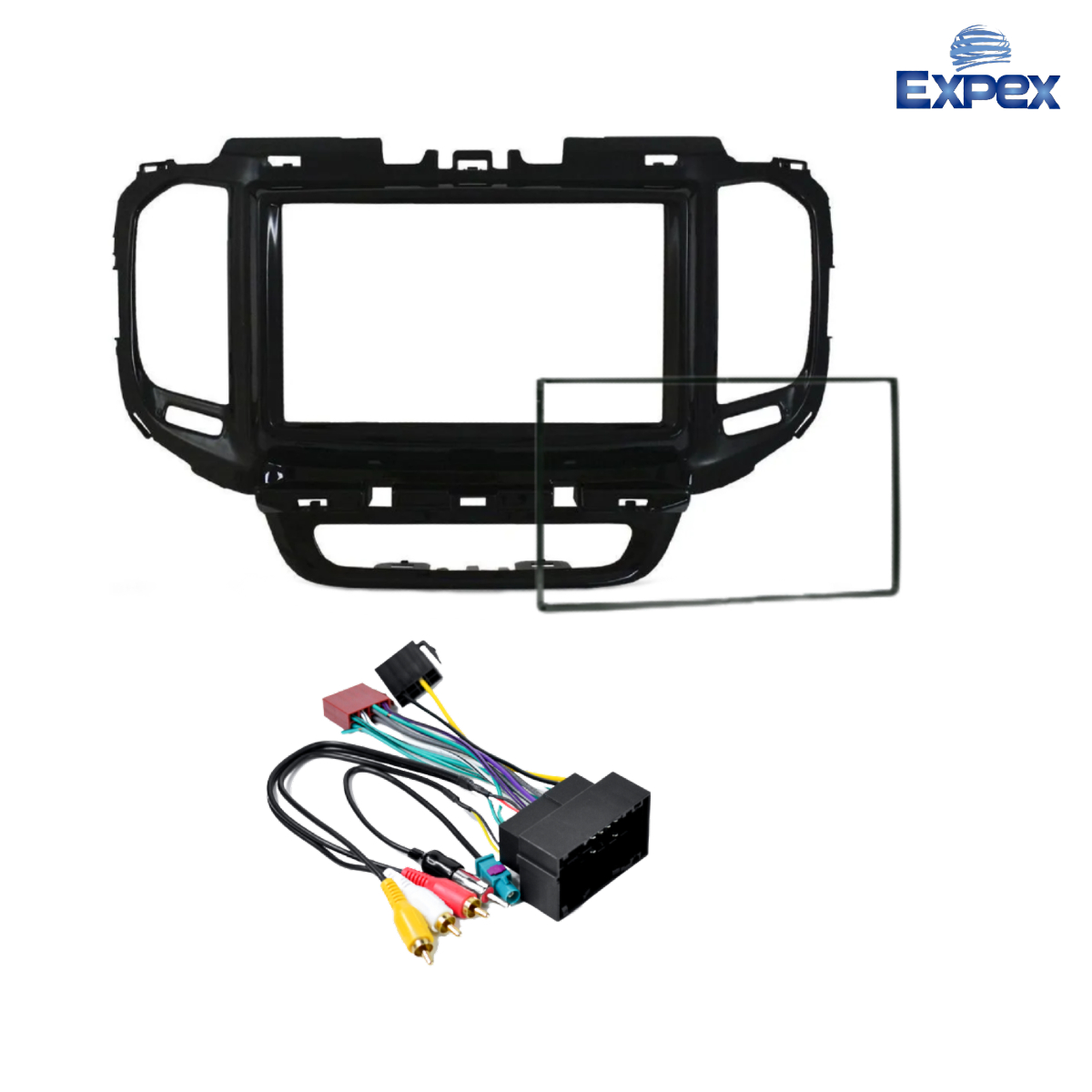 Kit de Instalação Multimídia Fiat Toro 2016 em diante 2 Din Black Piano Expex - EKTFT003