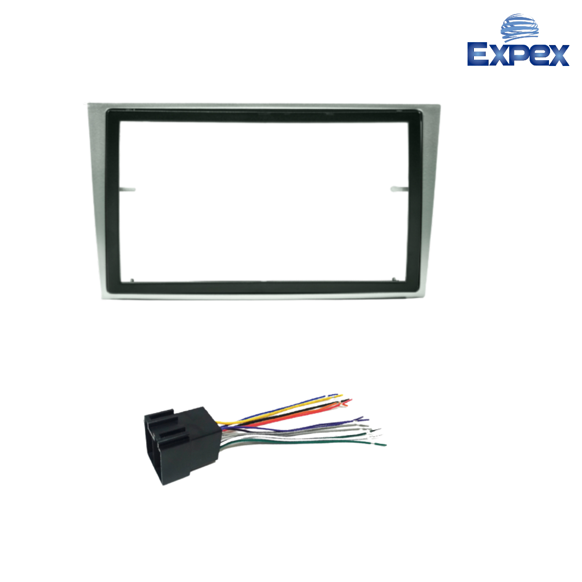 Kit de Instalação Multimídia Chevrolet Corsa/Meriva/Montana/Vectra 2 Din Cinza Expex - EKTGM003