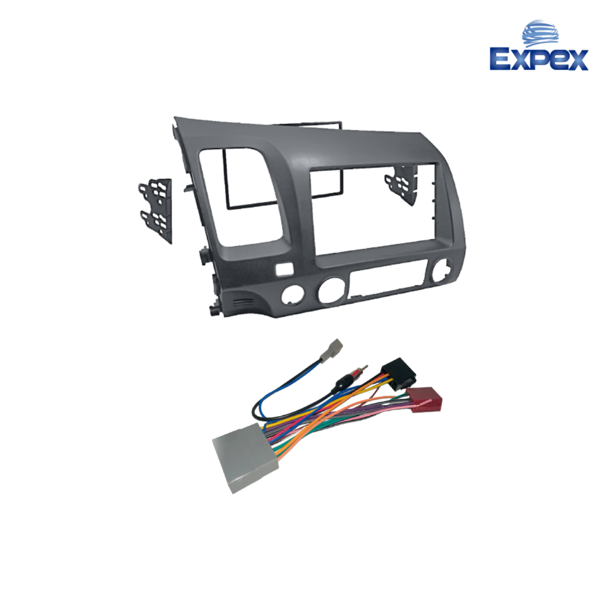 Kit de Instalação Multimídia Honda New Civic 2007 até 2011 2 Din Grafite Expex - EKTHO001