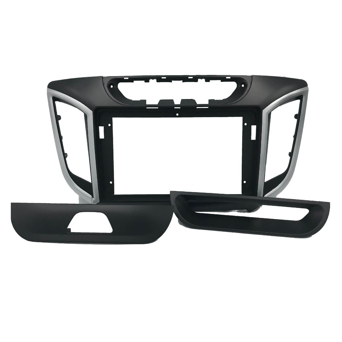 Kit de Instalação Multimídia Hyundai Creta 2017 até 2020 9 Pol Prata/Preto Expex -EKT9HY001