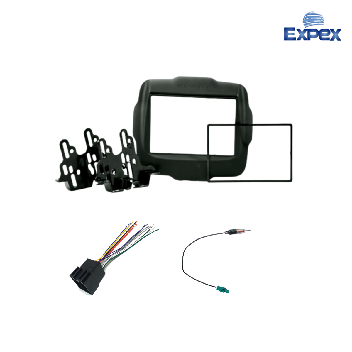 Kit de Instalação Multimídia Jeep Renegade 2015 em diante 2DIN Preto Soft Expex - EKTJP002