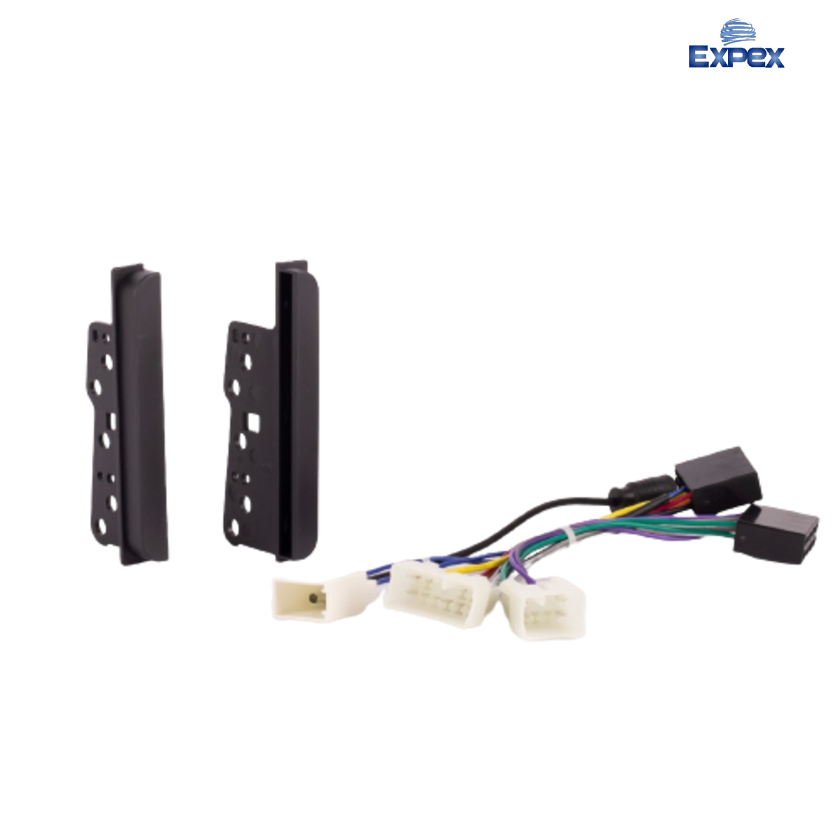 Kit de Instalação Multimídia Toyota Corolla/Etios/Hilux SW4/SRV/STD 2 Din Preto Expex - EKTTO002