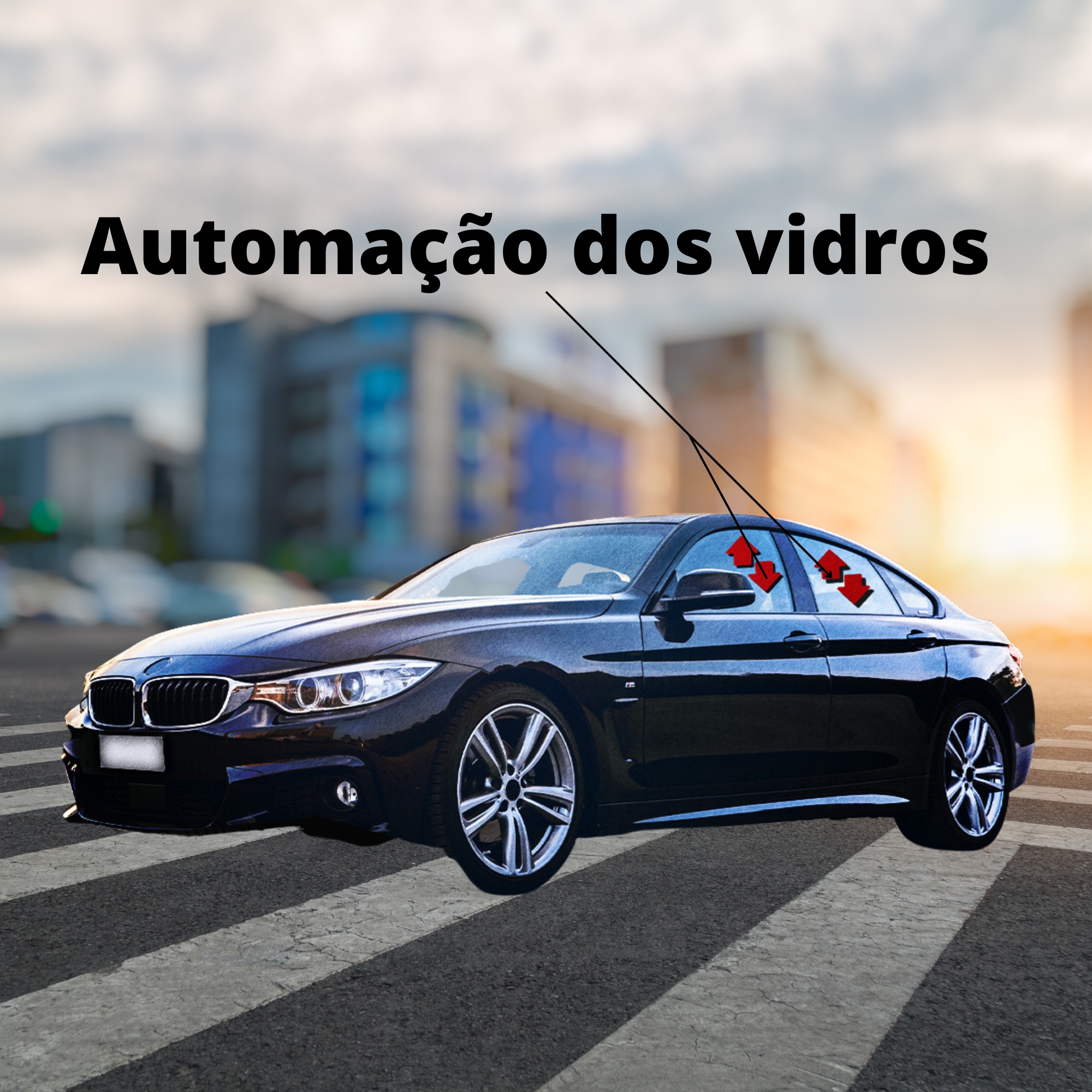 Modulo de Vidro Kicks 2016 em diante com Anti-esmagamento Tury - PRO 3.2 DO