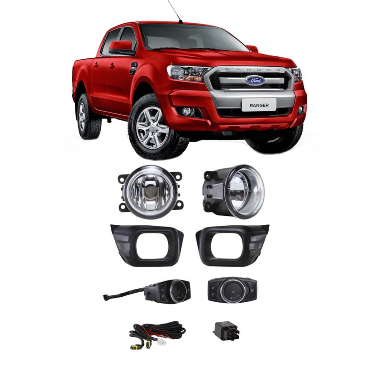 Kit Farol de Milha Ford Ranger 2020 em diante Shocklight SL-101910