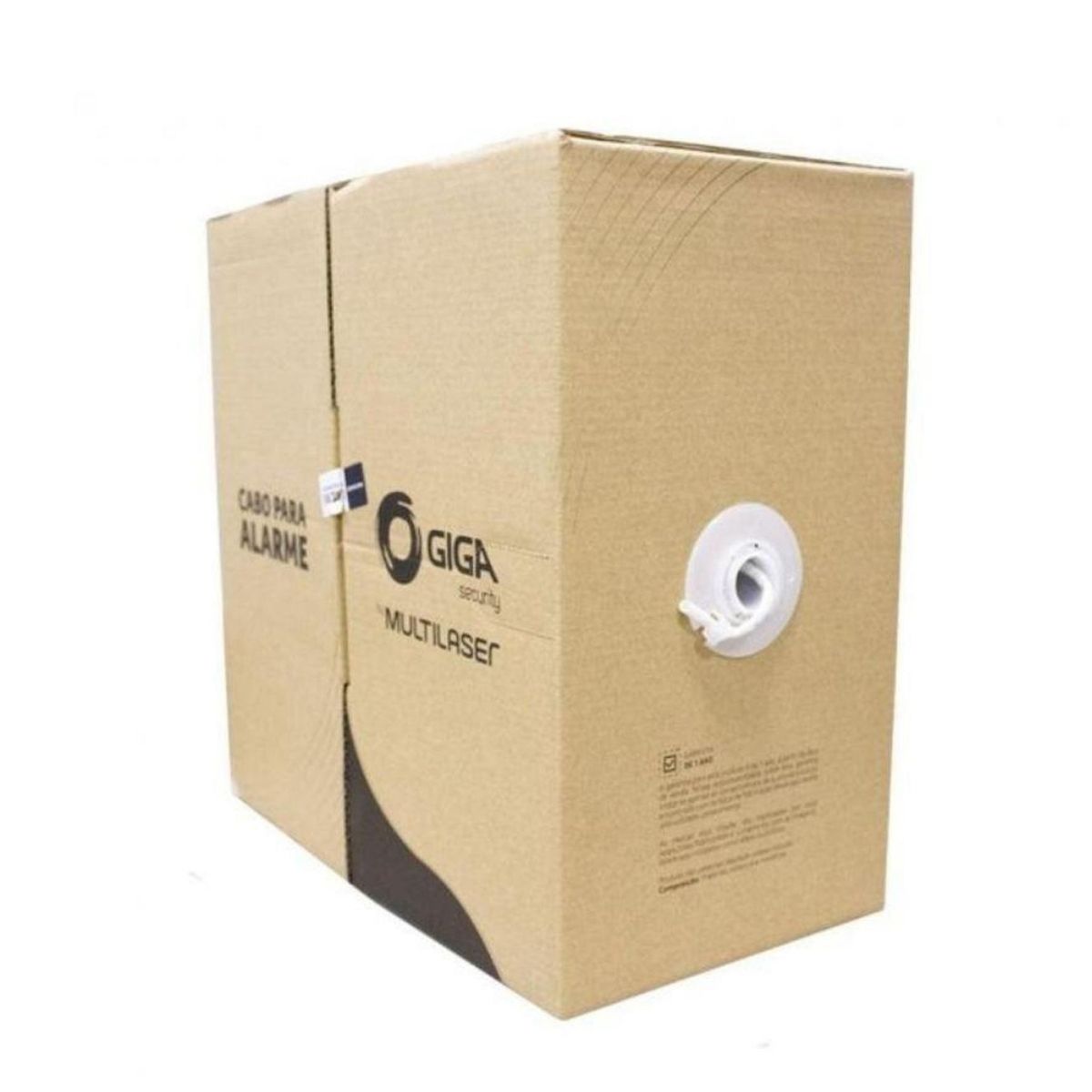 Cabo de rede branco de par trançado CFTV alarme 300 Metros 0,41mm entrada RJ45 Multilaser - SE325