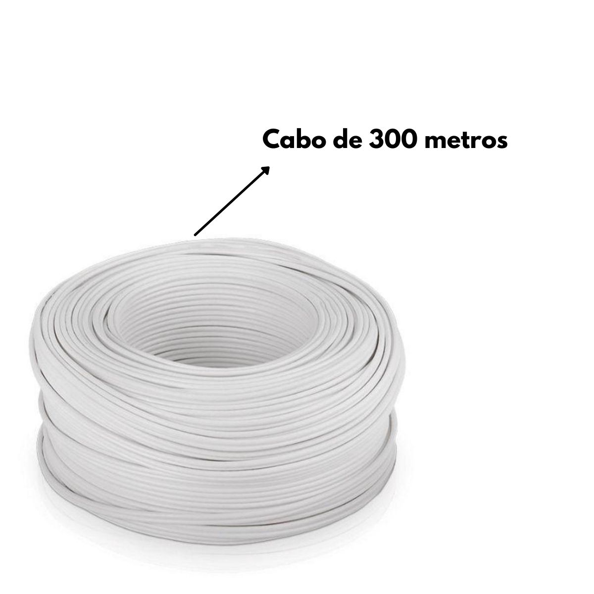 Cabo de rede branco de par trançado CFTV alarme 300 Metros 0,41mm entrada RJ45 Multilaser - SE325