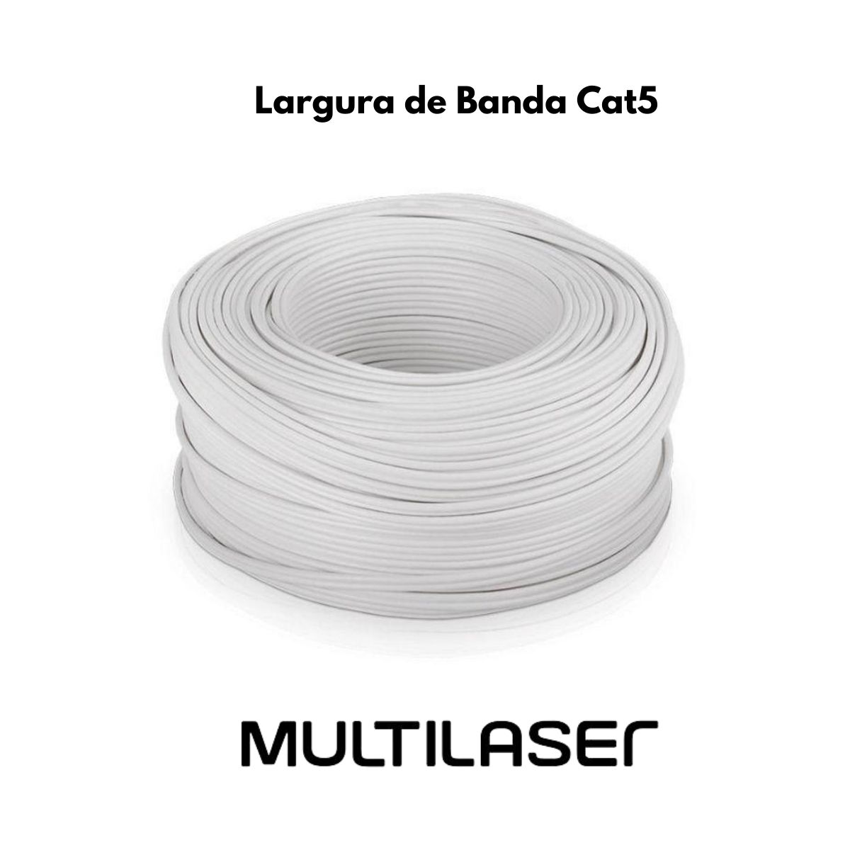 Cabo de rede branco de par trançado CFTV alarme 300 Metros 0,41mm entrada RJ45 Multilaser - SE325
