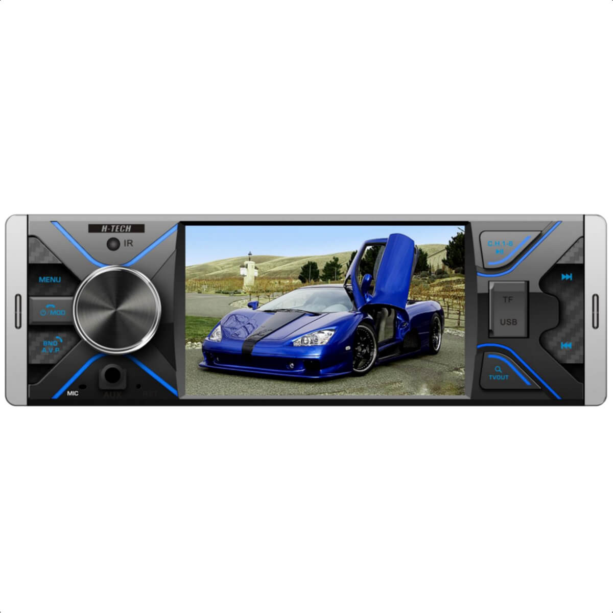 COMP Som automotivo Multimídia MP5 1 Din 4pol USB SD BT Espelhamento Via cabo Com controle + Câmera de Ré Borboleta