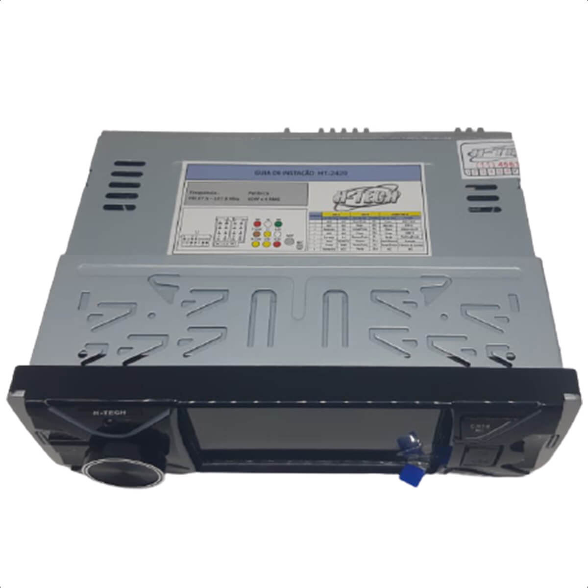COMP Som automotivo Multimídia MP5 1 Din 4pol USB SD BT Espelhamento Via cabo Com controle + Câmera de Ré Borboleta